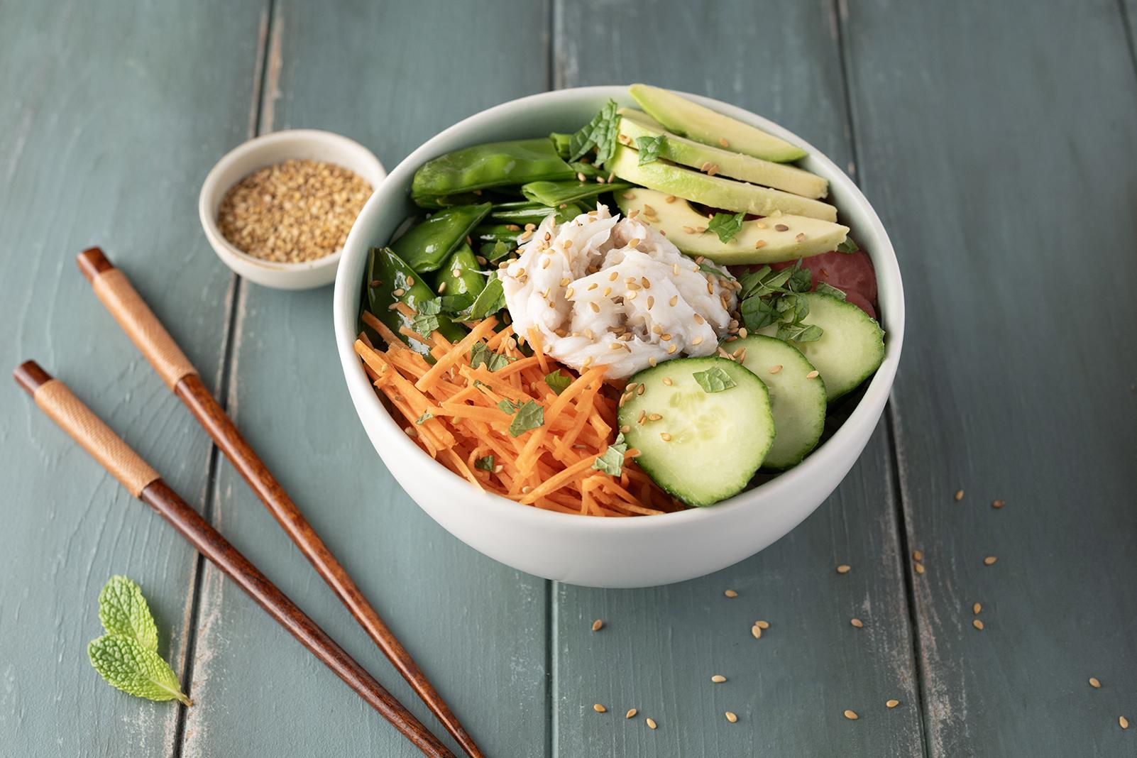 Bowl de raie effilochée façon asiatique