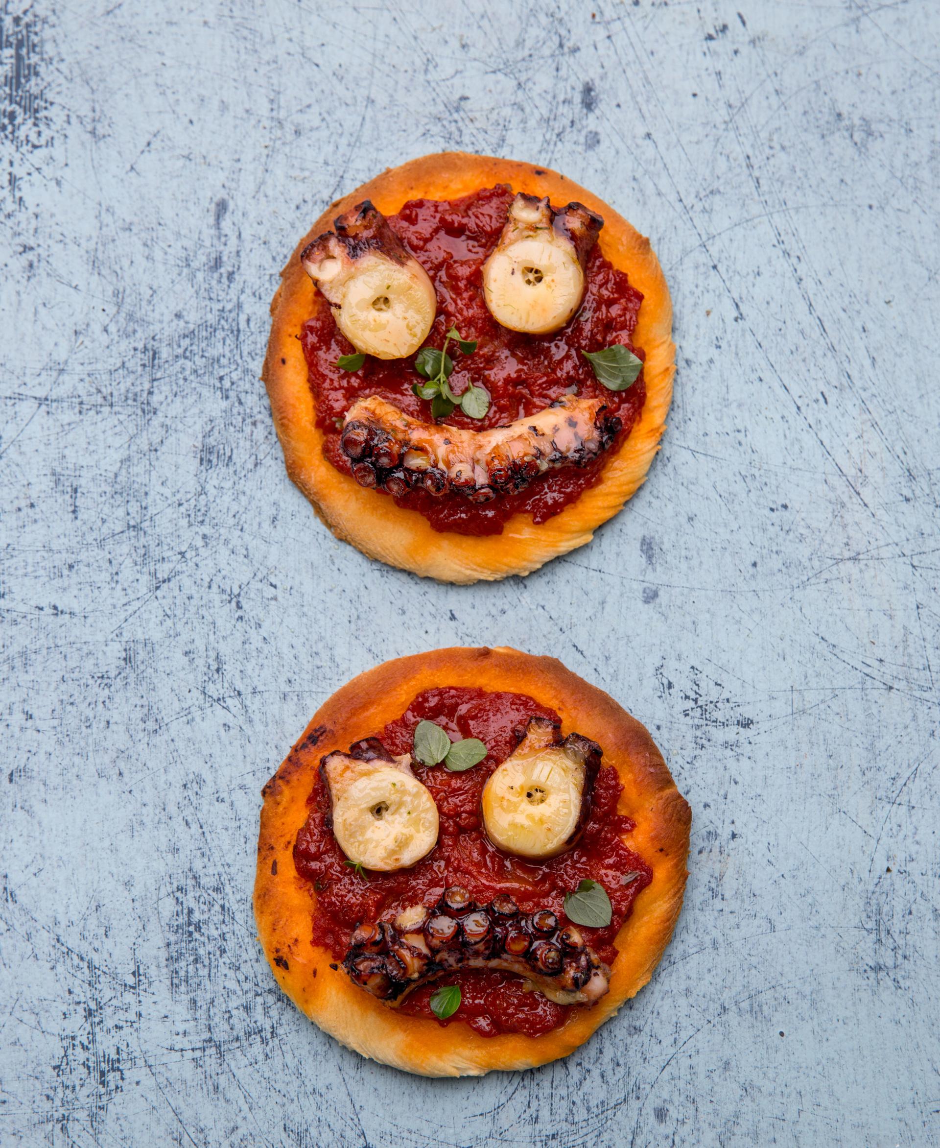 Recette pizza au poulpe : Recette de poisson pour enfants