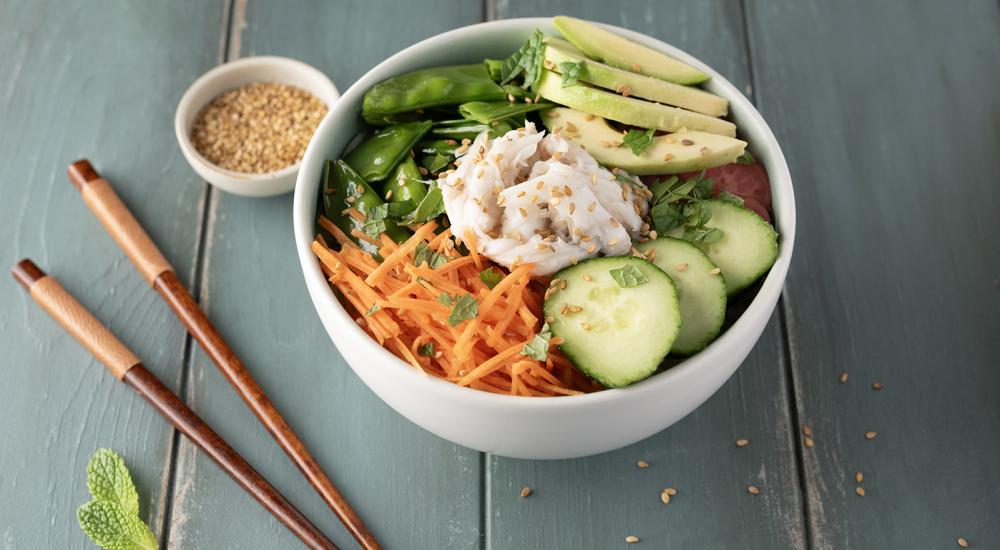 Bowl de raie effilochée façon asiatique