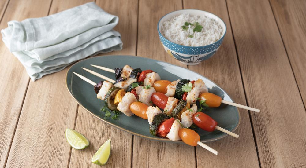Brochettes de grondin rouge mariné à la créole