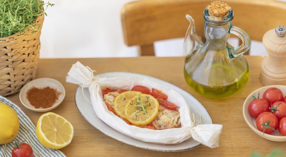 Papillote de filet de lieu noir