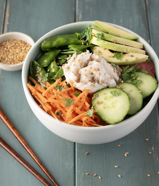 Bowl de raie effilochée façon asiatique