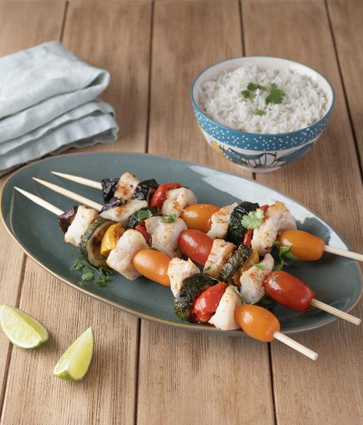 Brochettes de grondin rouge mariné à la créole